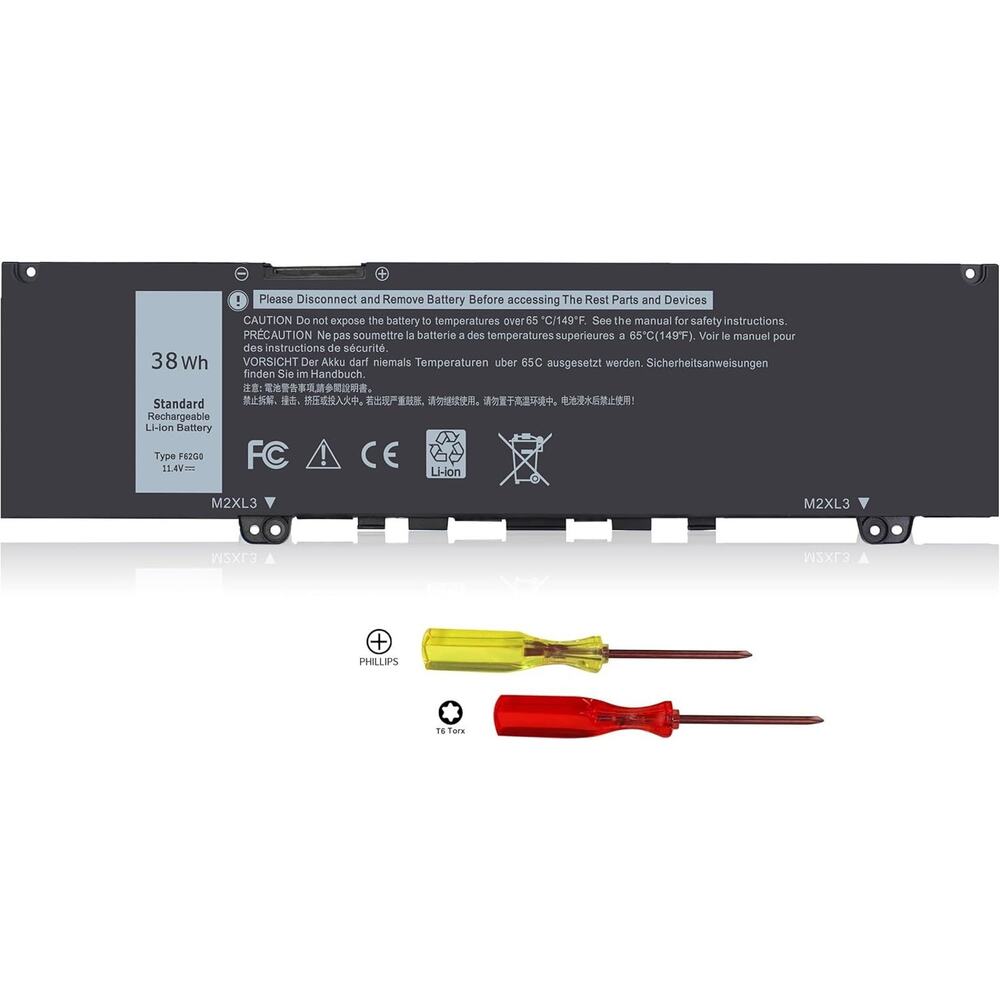 New 38Wh F62GO Battery Replacement For Dell Inspiron 13 7000 7373 7386 2-in-1 73